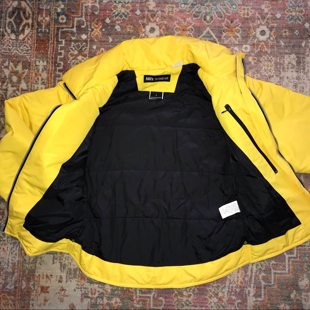 NILS Skiwear Bright Yellow Zipper Jacket Womens Size 6 - Picture 3 of 12